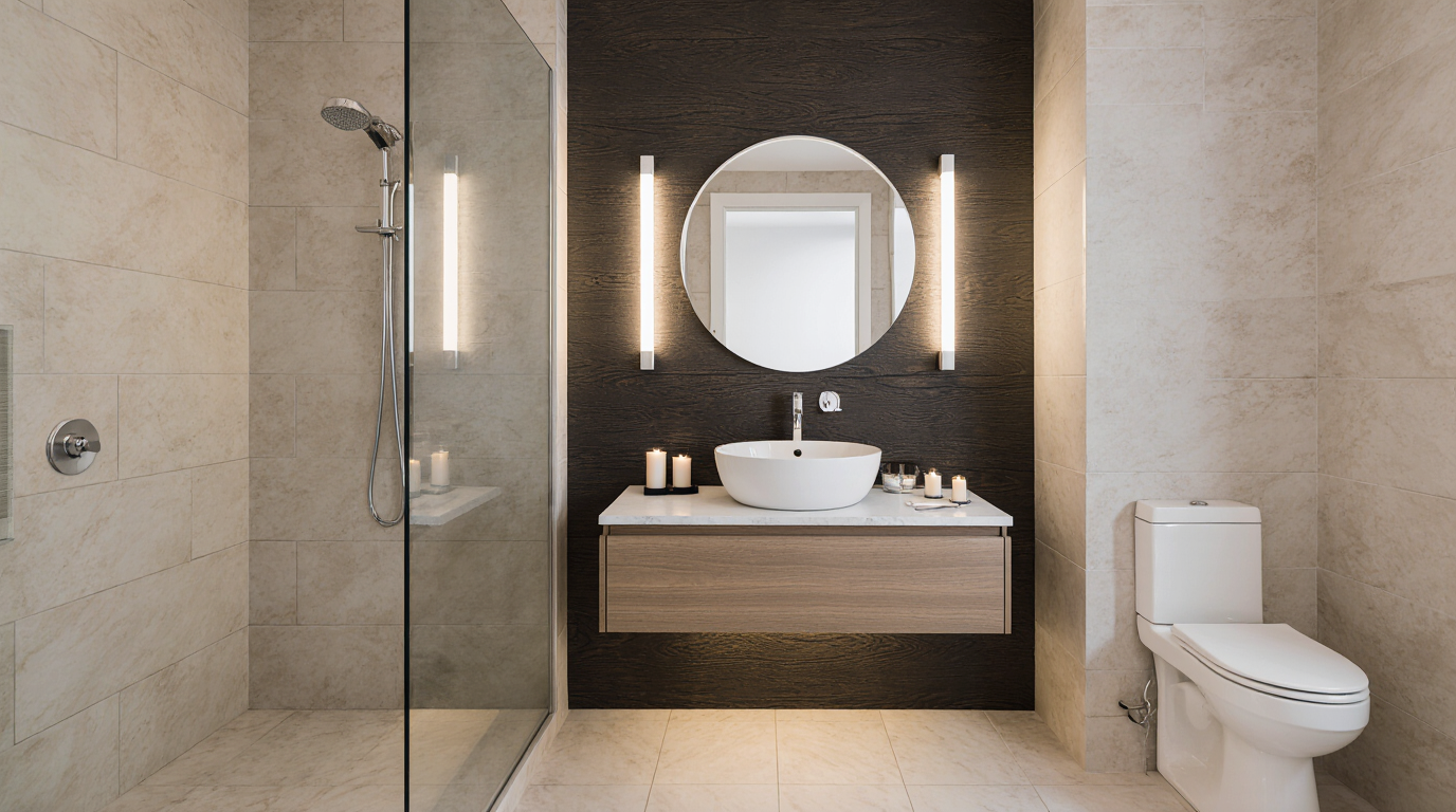 Baños de lujo sin gastar de más: enchapes modernos y fáciles de mantener
