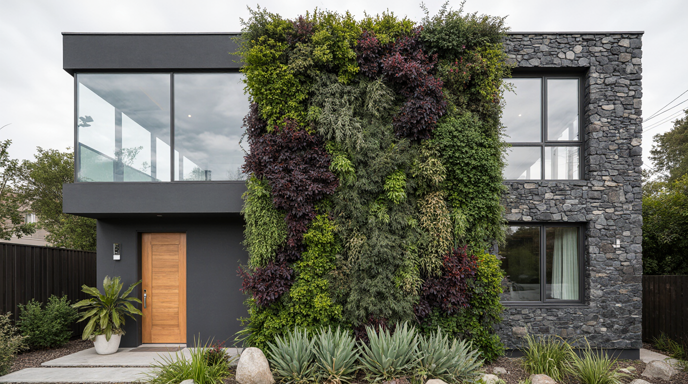 Fachadas Sostenibles: Jardines Verticales, Paneles Térmicos y Ahorro Energético