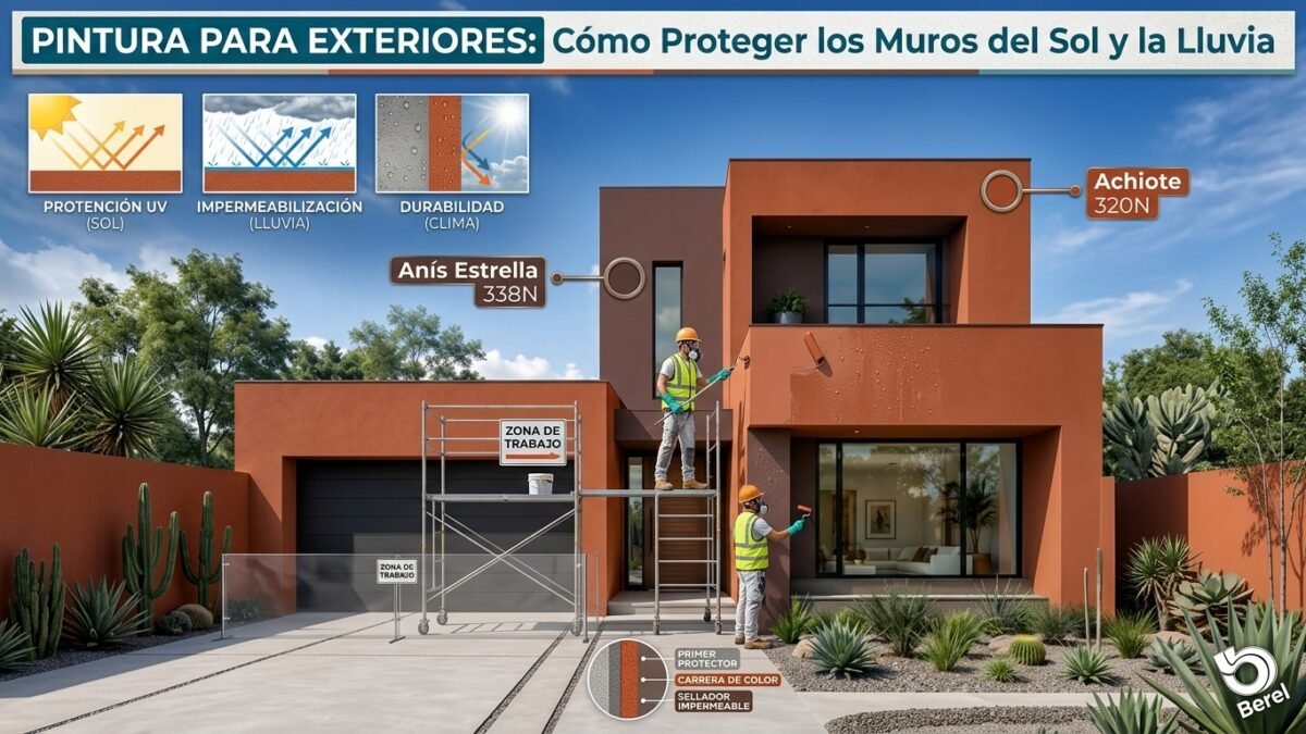 Pintura para Exteriores: Cómo Proteger los Muros del Sol y la Lluvia - Constructora Lencova