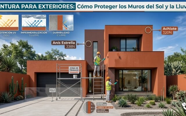 Pintura para Exteriores: Cómo Proteger los Muros del Sol y la Lluvia - Constructora Lencova