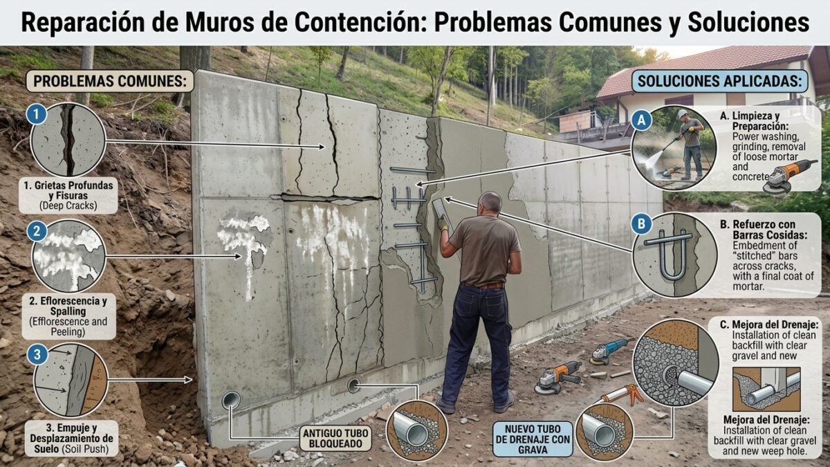 Reparación de Muros de Contención: Problemas Comunes y Soluciones - Constructora Lencova