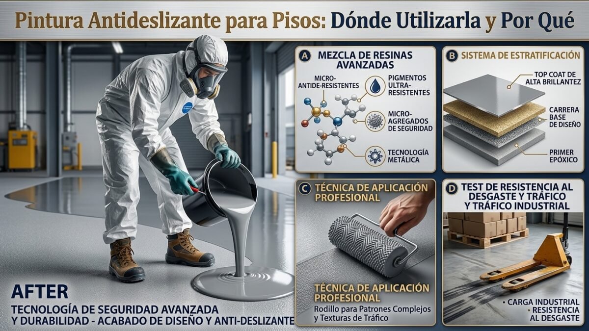 Pintura Antideslizante para Pisos: Dónde Utilizarla y Por Qué - Constructora Lencova