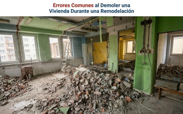 Errores Comunes al Demoler una Vivienda Durante una Remodelación - Constructora Lencova