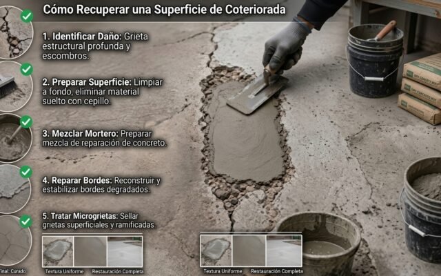 Cómo Recuperar una Superficie de Concreto Deteriorada - Constructora Lencova