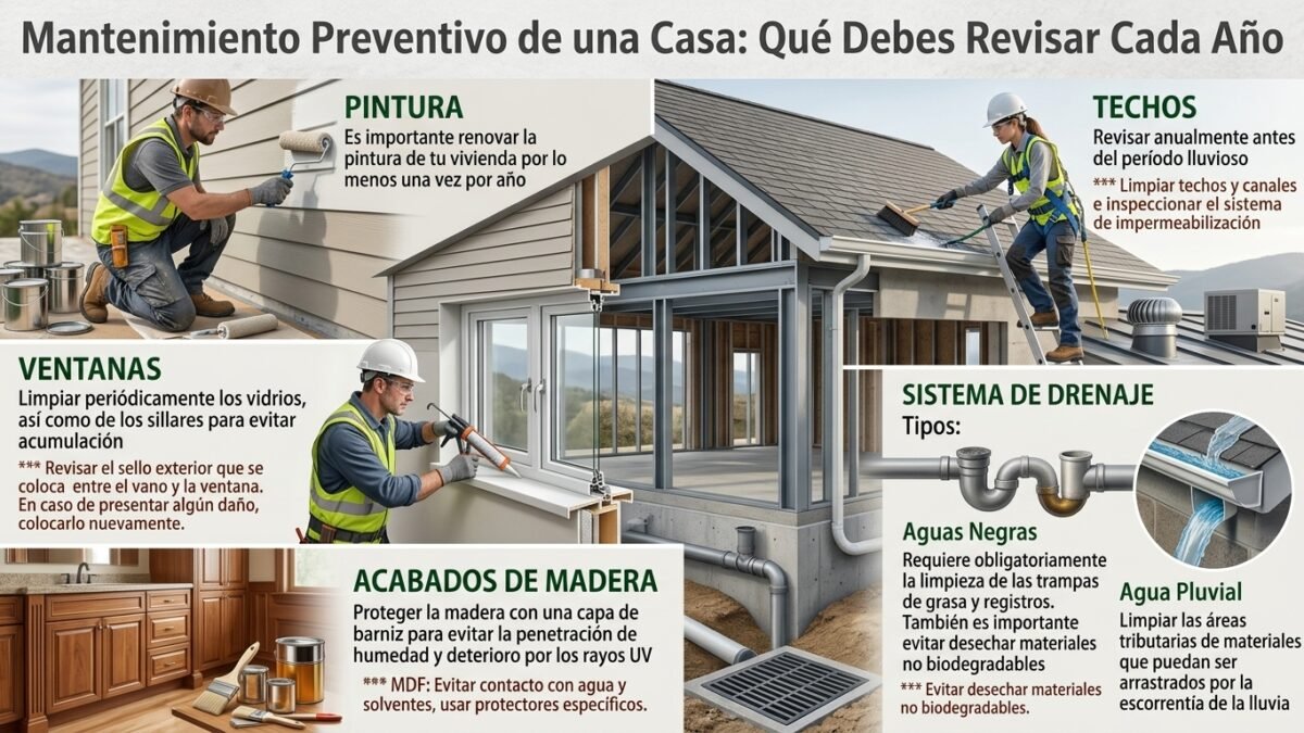 Mantenimiento Preventivo de una Casa: Qué Debes Revisar Cada Año - Constructora Lencova