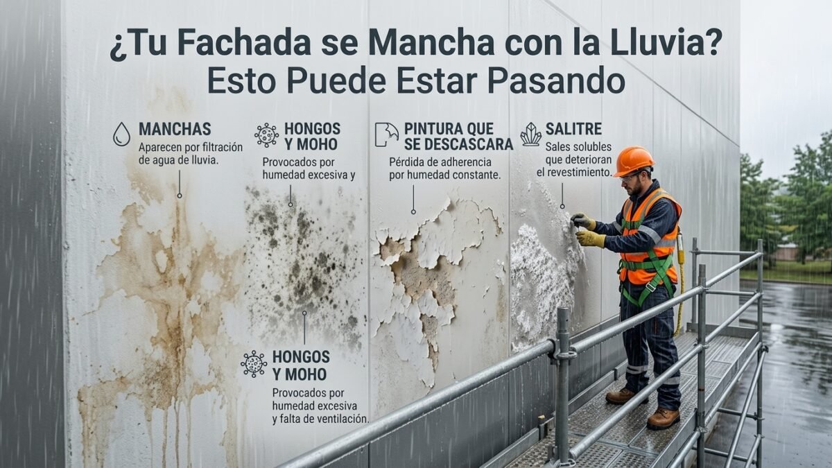 ¿Tu Fachada se Mancha con la Lluvia? Esto Puede Estar Pasando - Constructora Lencova
