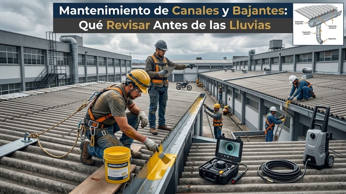 Mantenimiento de Canales y Bajantes: Qué Revisar Antes de las Lluvias - Constructora Lencova