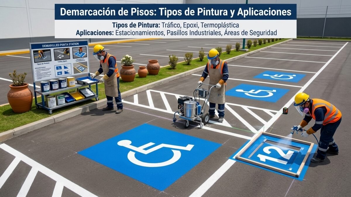 Demarcación de Pisos: Tipos de Pintura y Aplicaciones - Constructora Lencova