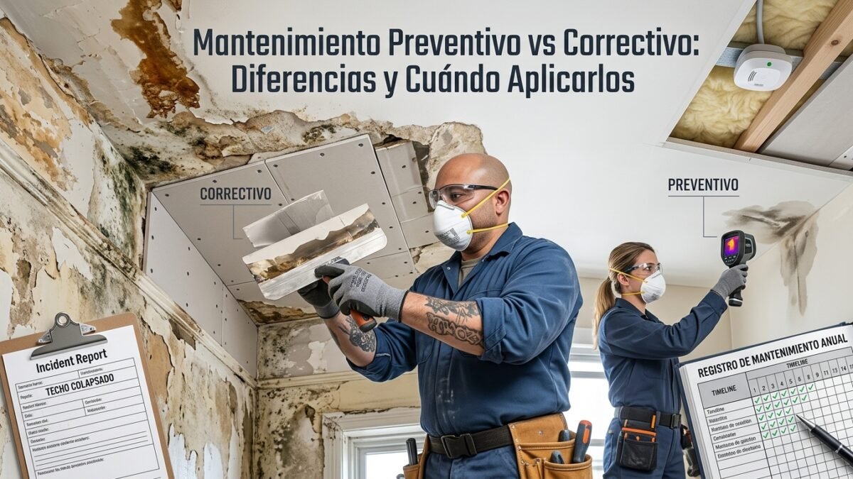 Mantenimiento Preventivo vs Correctivo: Diferencias y Cuándo Aplicarlos - Constructora Lencova