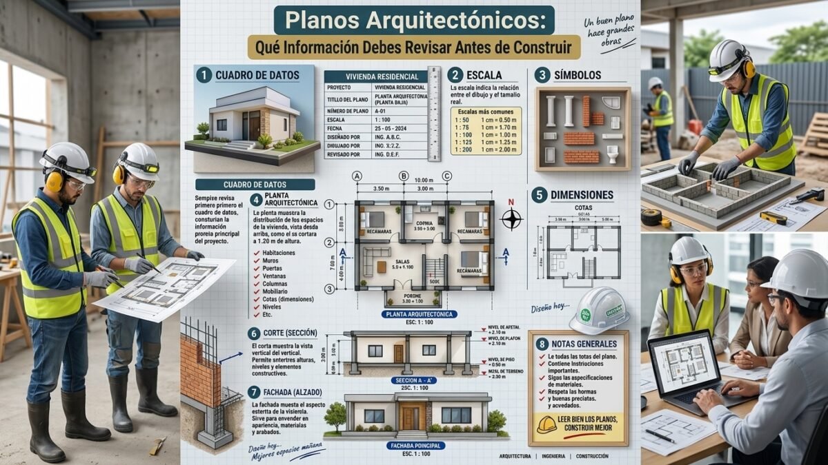 Planos Arquitectónicos: Qué Información Debes Revisar Antes de Construir - Constructora Lencova
