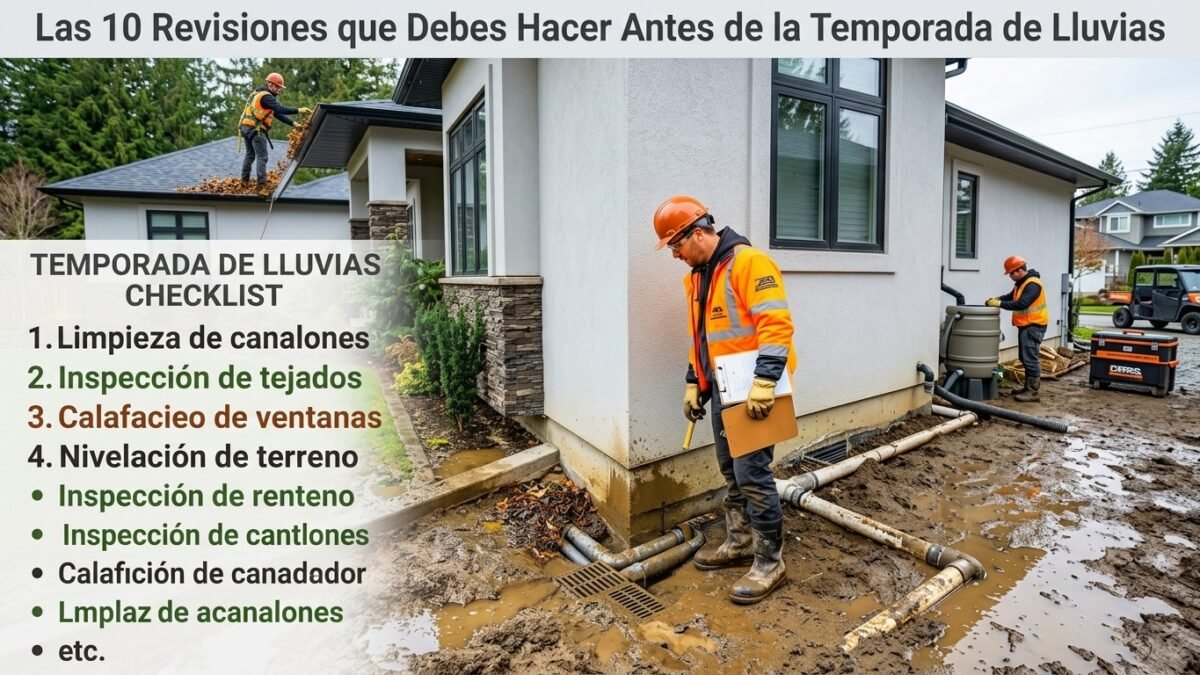 Las 10 Revisiones que Debes Hacer Antes de la Temporada de Lluvias - Constructora Lencova