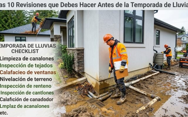 Las 10 Revisiones que Debes Hacer Antes de la Temporada de Lluvias