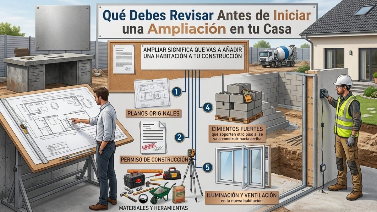 Qué Debes Revisar Antes de Iniciar una Ampliación en tu Casa - Constructora Lencova
