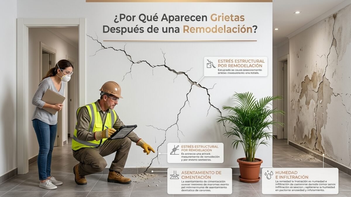 ¿Por Qué Aparecen Grietas Después de una Remodelación? - Constructora Lencova