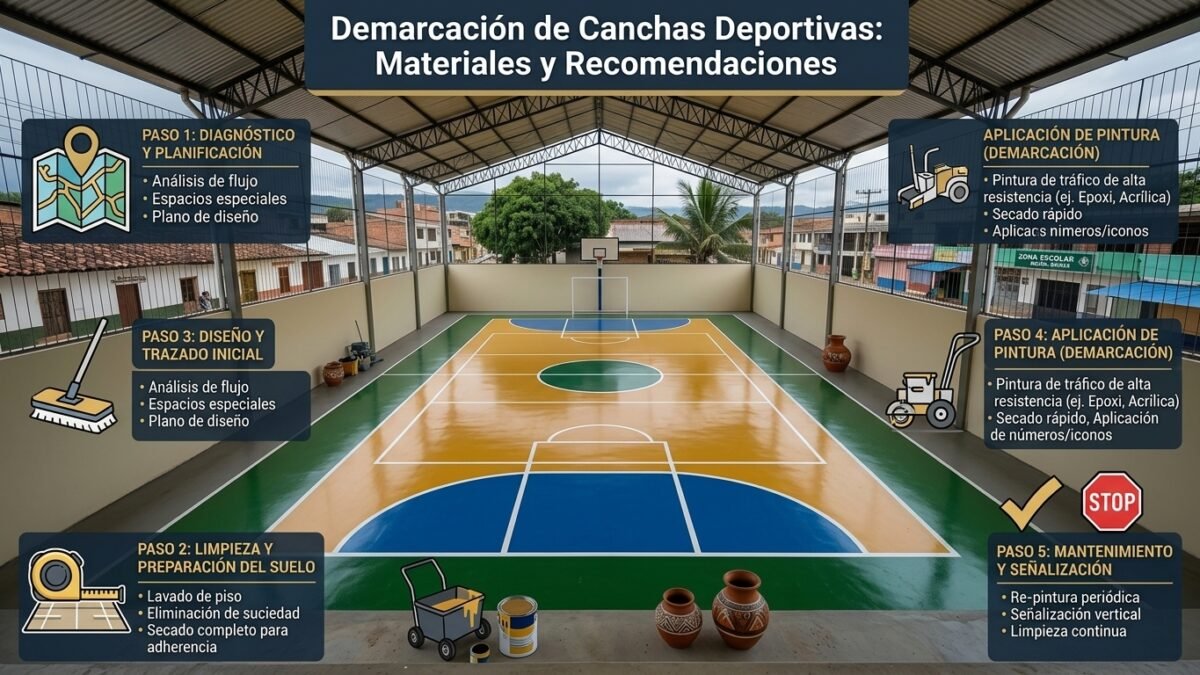 Demarcación de Canchas Deportivas: Materiales y Recomendaciones - Constructora Lencova