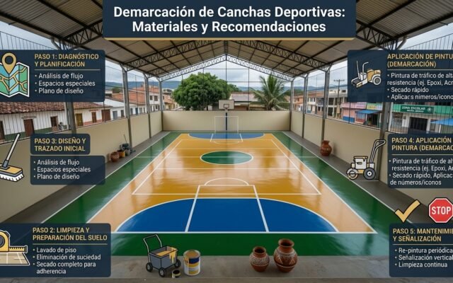 Demarcación de Canchas Deportivas: Materiales y Recomendaciones - Constructora Lencova