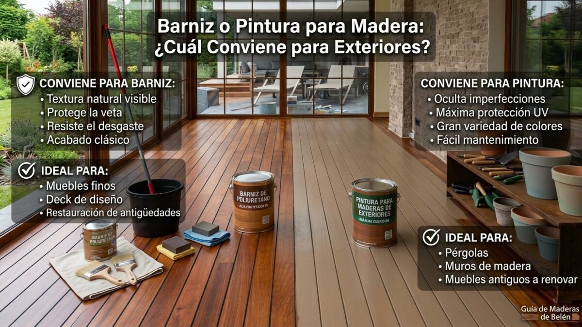 Barniz o Pintura para Madera: ¿Cuál Conviene para Exteriores? - Constructora Lencova