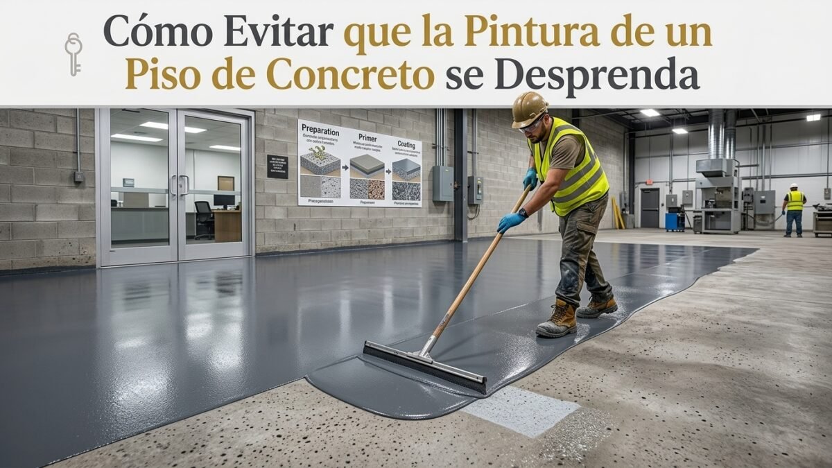 Cómo Evitar que la Pintura de un Piso de Concreto se Desprenda - Constructora Lencova