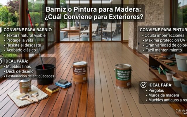 Barniz o Pintura para Madera: ¿Cuál Conviene para Exteriores? - Constructora Lencova