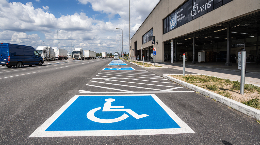Esta Fotografa Muestra Una Vista En Perspectiva Diagonal De Una Zona De Estacionamiento Exterior Re Umhx1fllps329gwmdjfy 0