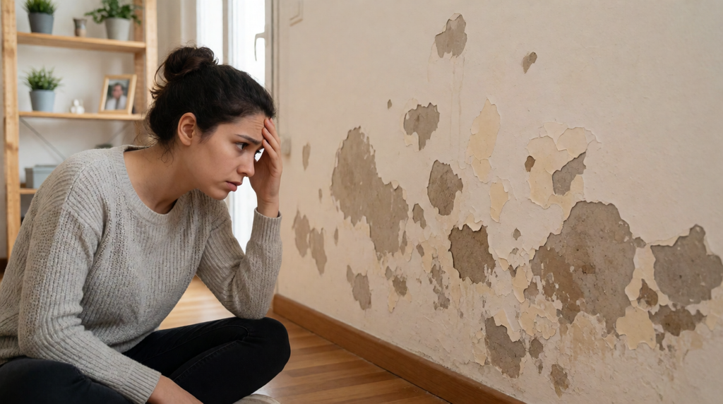 La Imagen Muestra A Una Joven Mujer Agachada En El Piso De Un Ambiente Interior Con Una Expresin De Mmh6rlztxeogomjn3d4a